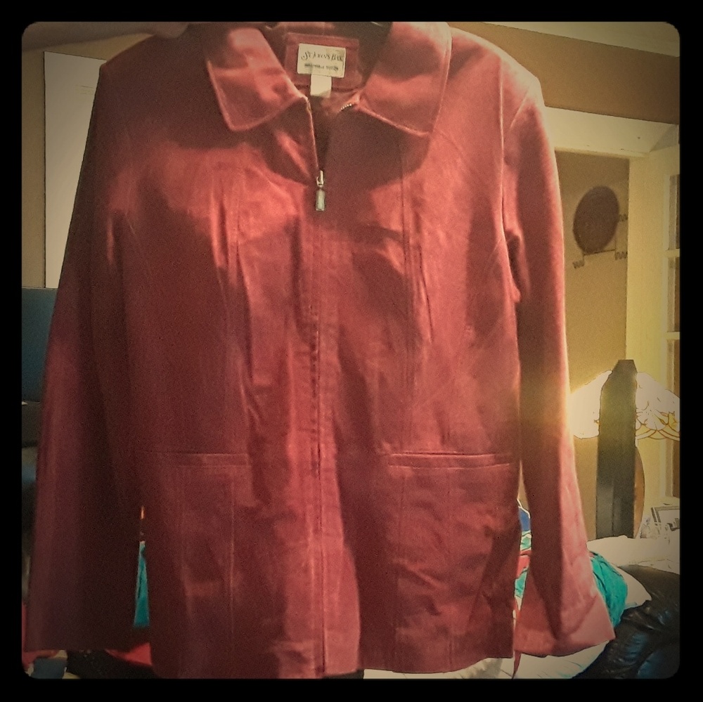 Cold Water Creek Red Leather Jacket